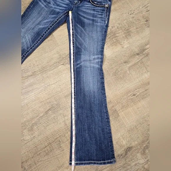 Miss Me Bootcut Jeans Size 26 Buckle Rhinestone Studded Pocket Y2K Size 26 - Picture 14 of 16
